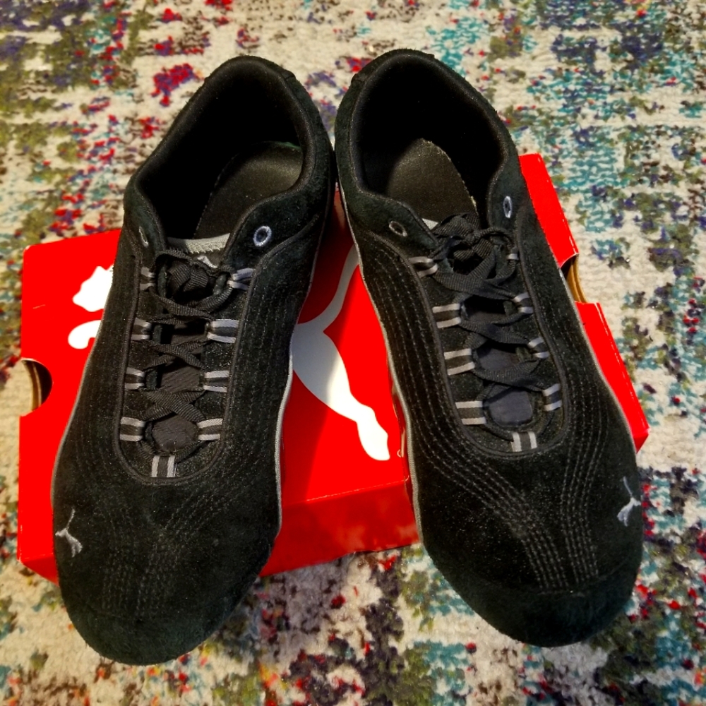 Womens Puma Soleil Sz9 Black Seude Sneaker